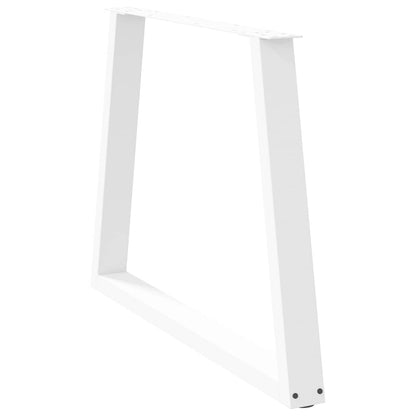 Dining Table Legs V-Shape 3 pcs White 90x(72-73.3) cm Steel