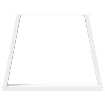 Dining Table Legs V-Shape 3 pcs White 90x(72-73.3) cm Steel
