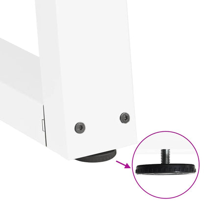 Dining Table Legs V-Shape 3 pcs White 90x(72-73.3) cm Steel