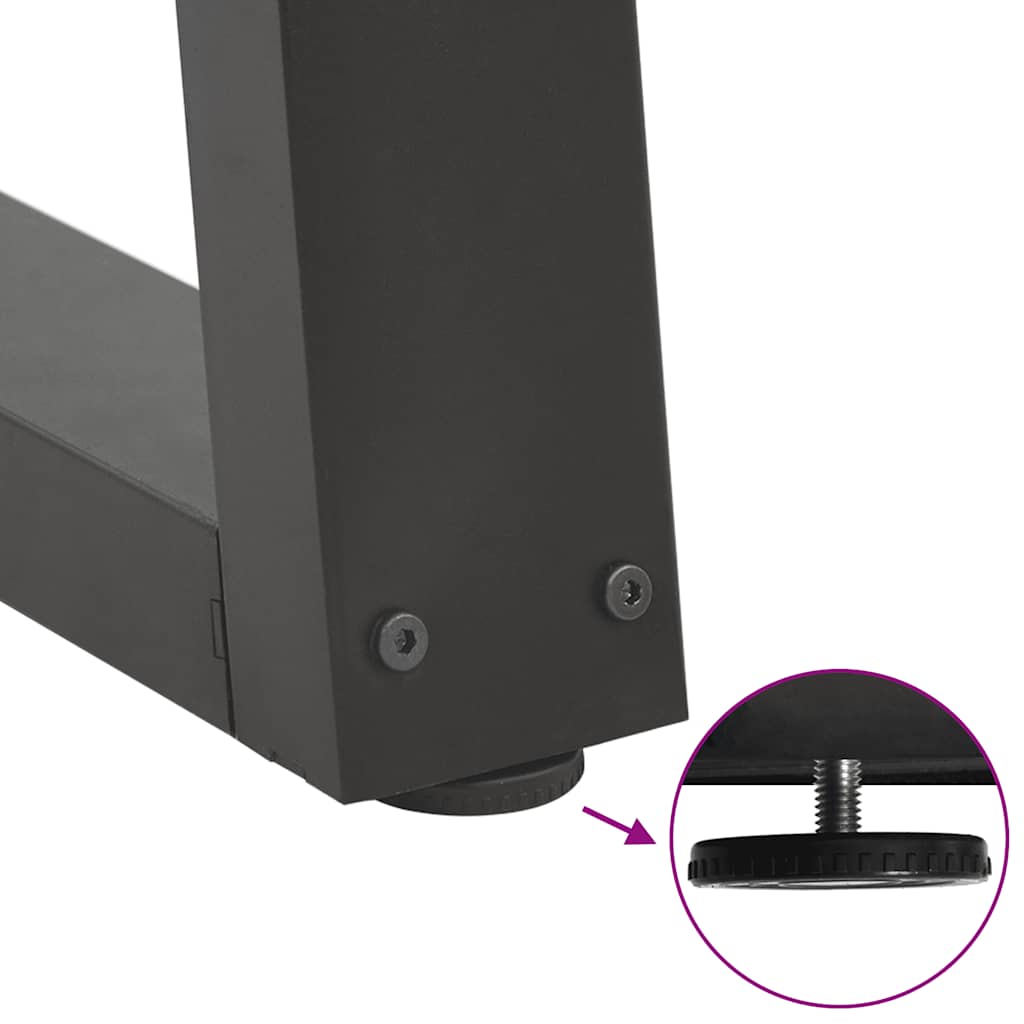 Dining Table Legs V-Shape 3 pcs Anthracite 90x(72-73.3) cm Steel