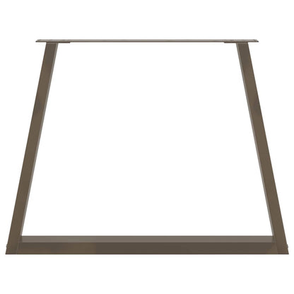 Dining Table Legs V-Shape 3 pcs Natural Steel 90x(72-73.3) cm Steel