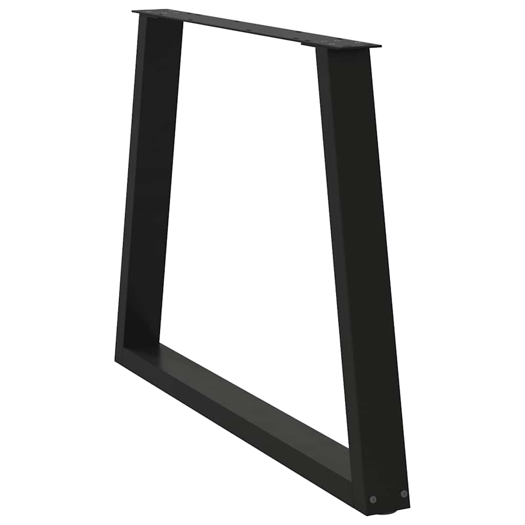 Dining Table Legs V-Shape 3 pcs Black 100x(72-73.3) cm Steel