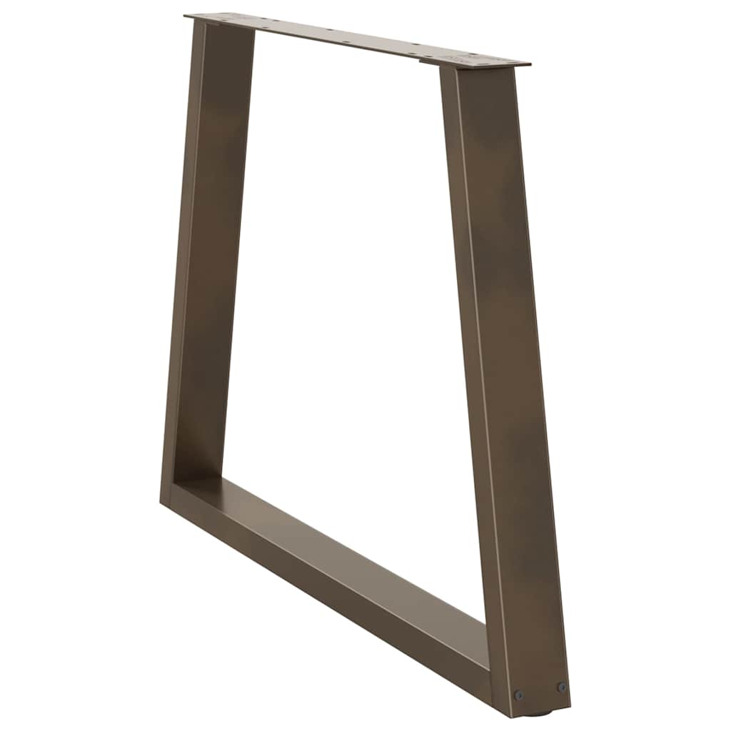 Dining Table Legs V-Shape 3 pcs Natural Steel 100x(72-73,3) cm Steel