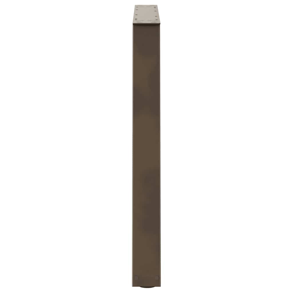 Dining Table Legs V-Shape 3 pcs Natural Steel 100x(72-73,3) cm Steel