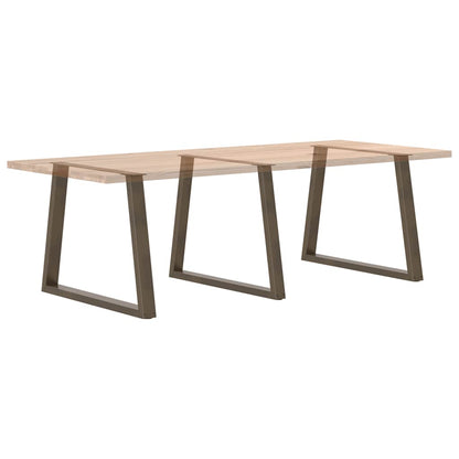 Dining Table Legs V-Shape 3 pcs Natural Steel 100x(72-73,3) cm Steel