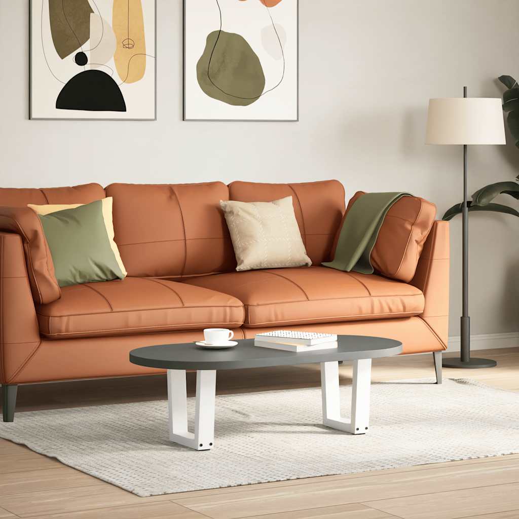 Coffee Table Legs V-Shape 2 pcs White 30x(30-31.3) cm Steel