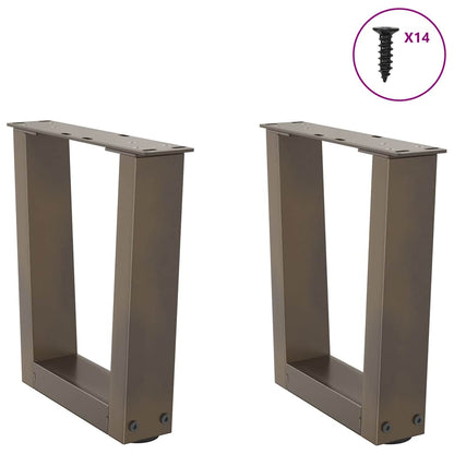 Coffee Table Legs V-Shape 2 pcs Natural Steel 30x(30-31.3) cm Steel