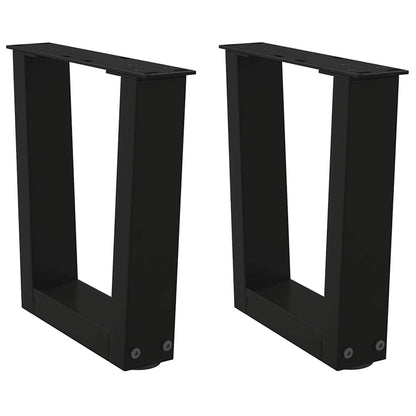 Coffee Table Legs V-Shape 2 pcs Black 40x(30-31.3) cm Steel