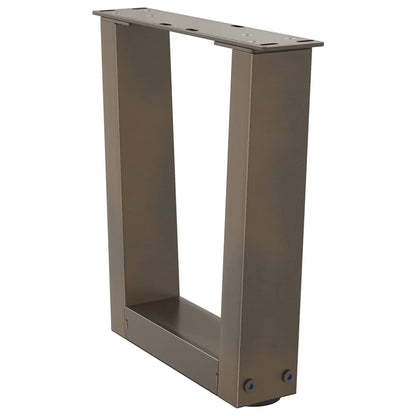 Coffee Table Legs V-Shape 2 pcs Natural Steel 40x(30-31.3) cm Steel