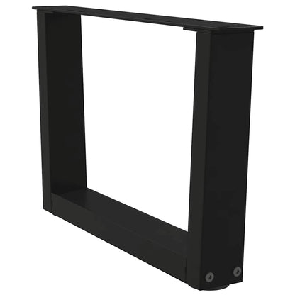 Coffee Table Legs V-Shape 2 pcs Black 50x(30-31.3) cm Steel