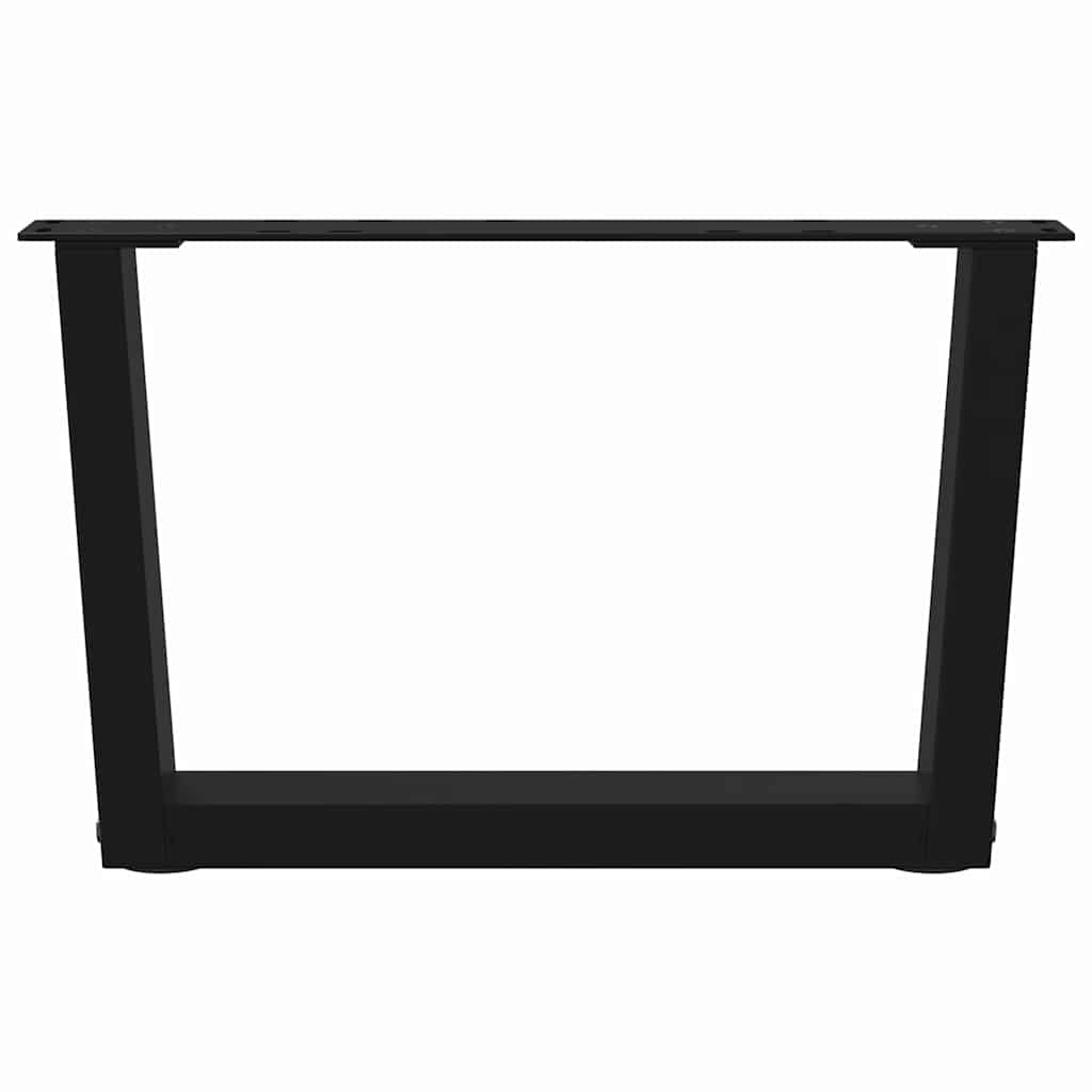 Coffee Table Legs V-Shape 2 pcs Black 50x(30-31.3) cm Steel