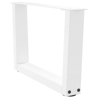 Coffee Table Legs V-Shape 2 pcs White 50x(30-31.3) cm Steel
