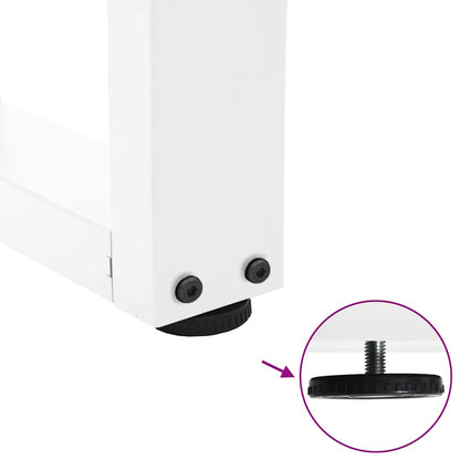 Coffee Table Legs V-Shape 2 pcs White 50x(30-31.3) cm Steel