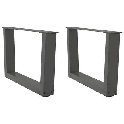 Coffee Table Legs V-Shape 2 pcs Anthracite 50x(30-31.3) cm Steel