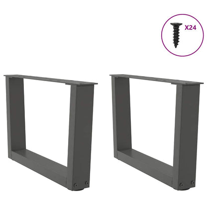 Coffee Table Legs V-Shape 2 pcs Anthracite 50x(30-31.3) cm Steel