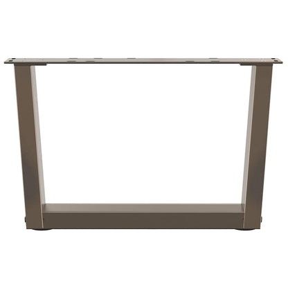 Coffee Table Legs V-Shape 2 pcs Natural Steel 50x(30-31.3) cm Steel
