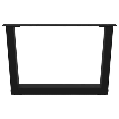 Coffee Table Legs V-Shape 2 pcs Black 60x(30-31.3) cm Steel