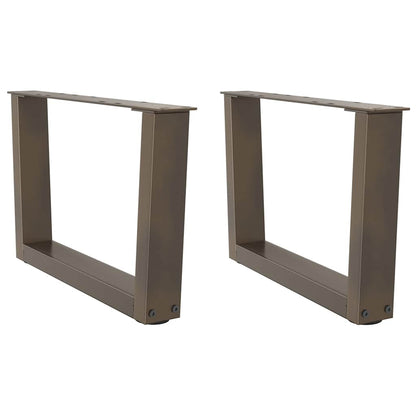 Coffee Table Legs V-Shape 2 pcs Natural Steel 60x(30-31.3) cm Steel