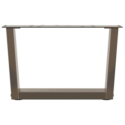 Coffee Table Legs V-Shape 2 pcs Natural Steel 60x(30-31.3) cm Steel