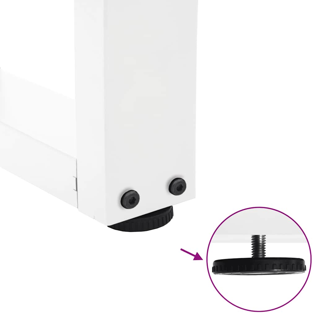 Coffee Table Legs V-Shape 2 pcs White 70x(30-31.3) cm Steel