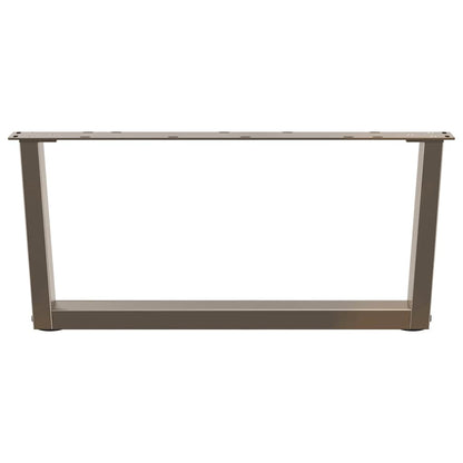 Coffee Table Legs V-Shape 2 pcs Natural Steel 70x(30-31.3) cm Steel