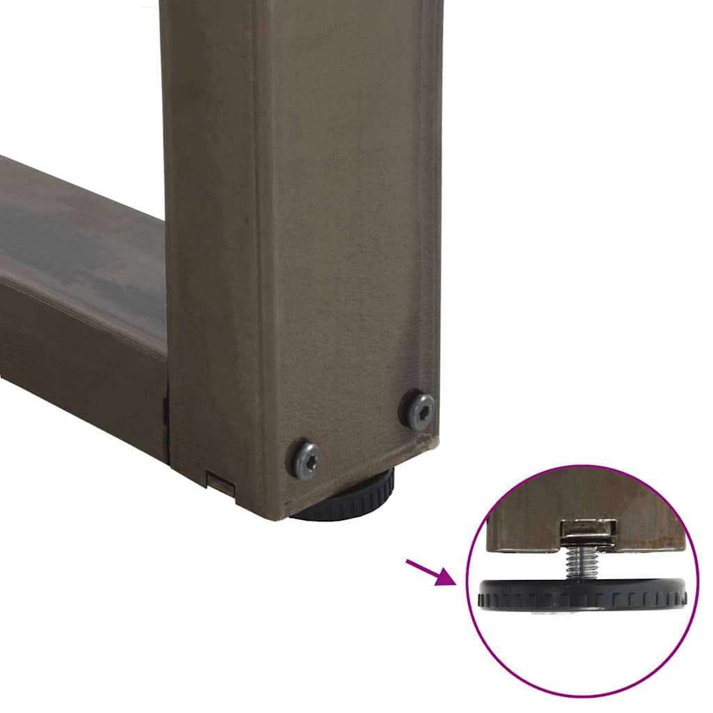 Coffee Table Legs V-Shape 2 pcs Natural Steel 70x(30-31.3) cm Steel
