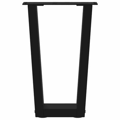 Coffee Table Legs V-Shape 2 pcs Black 28x(42-43.3) cm Steel