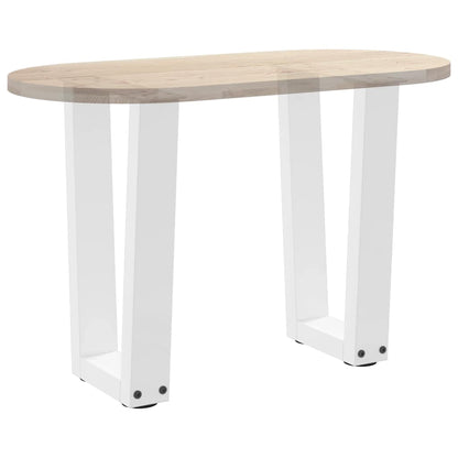Coffee Table Legs V-Shape 2 pcs White 38x(42-43.3) cm Steel
