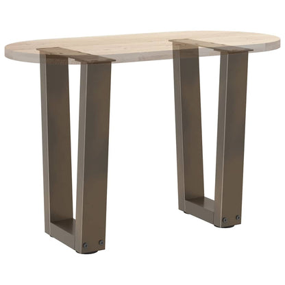 Coffee Table Legs V-Shape 2 pcs Natural Steel 38x(42-43.3) cm Steel
