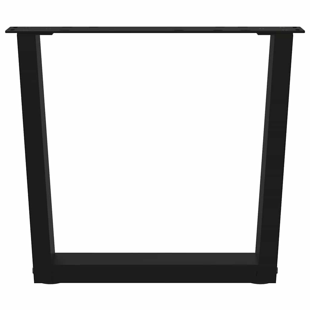 Coffee Table Legs V-Shape 2 pcs Black 50x(42-43.3) cm Steel