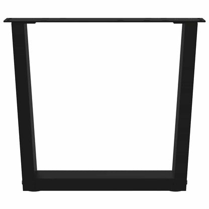 Coffee Table Legs V-Shape 2 pcs Black 50x(42-43.3) cm Steel