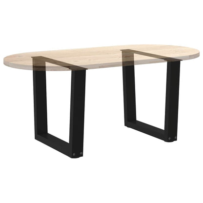 Coffee Table Legs V-Shape 2 pcs Black 50x(42-43.3) cm Steel