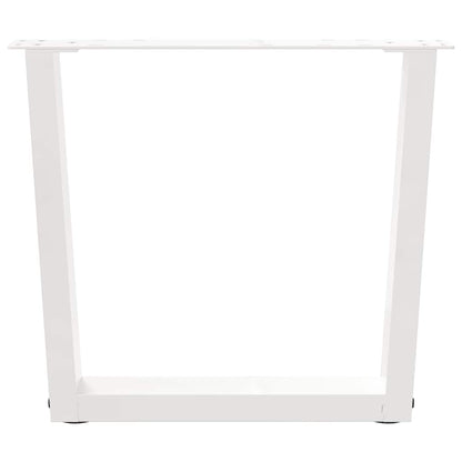 Coffee Table Legs V-Shape 2 pcs White 50x(42-43.3) cm Steel
