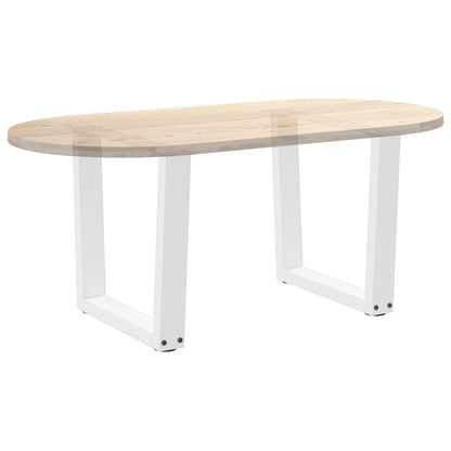 Coffee Table Legs V-Shape 2 pcs White 50x(42-43.3) cm Steel