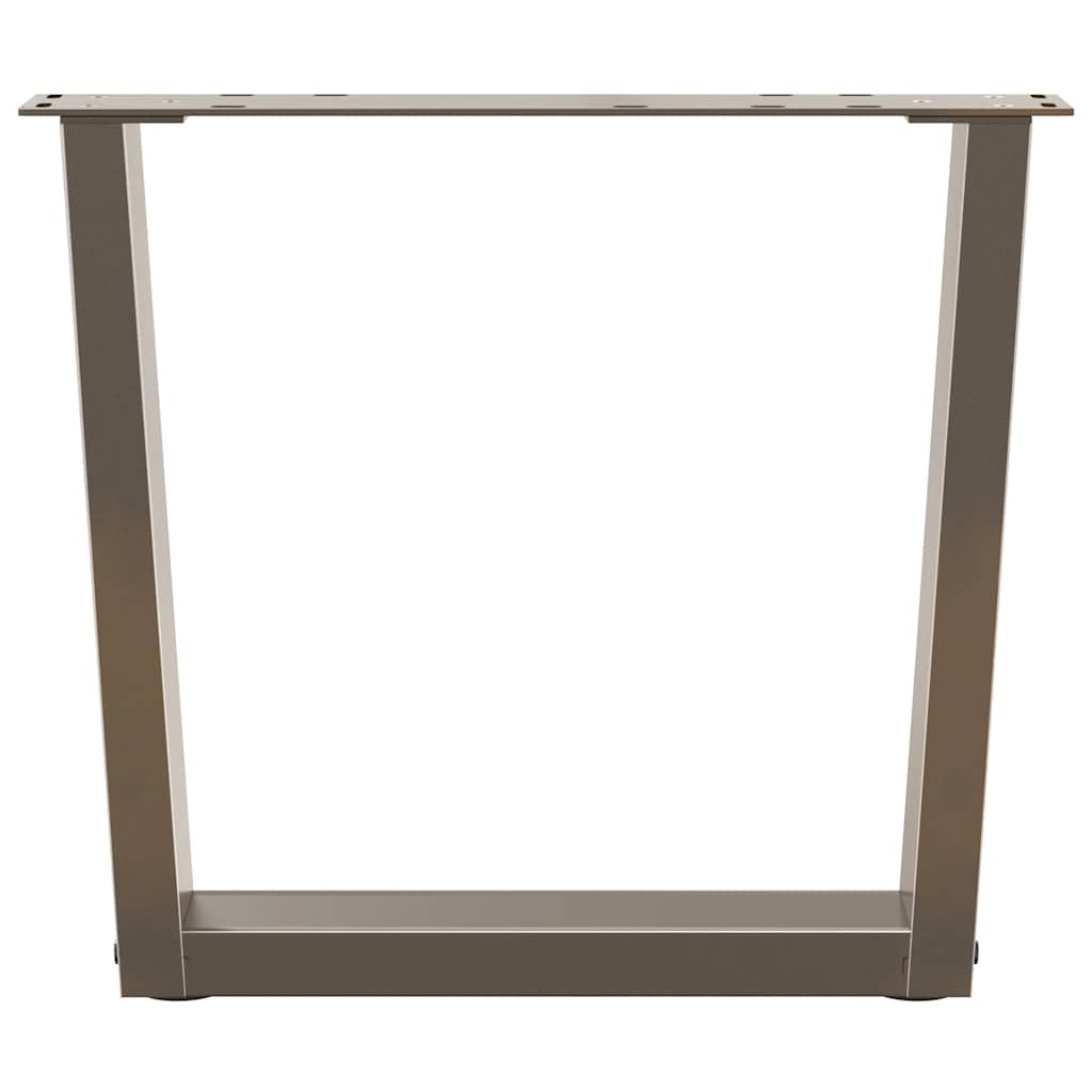 Coffee Table Legs V-Shape 2 pcs Natural Steel 50x(42-43.3) cm Steel
