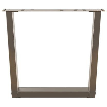 Coffee Table Legs V-Shape 2 pcs Natural Steel 50x(42-43.3) cm Steel