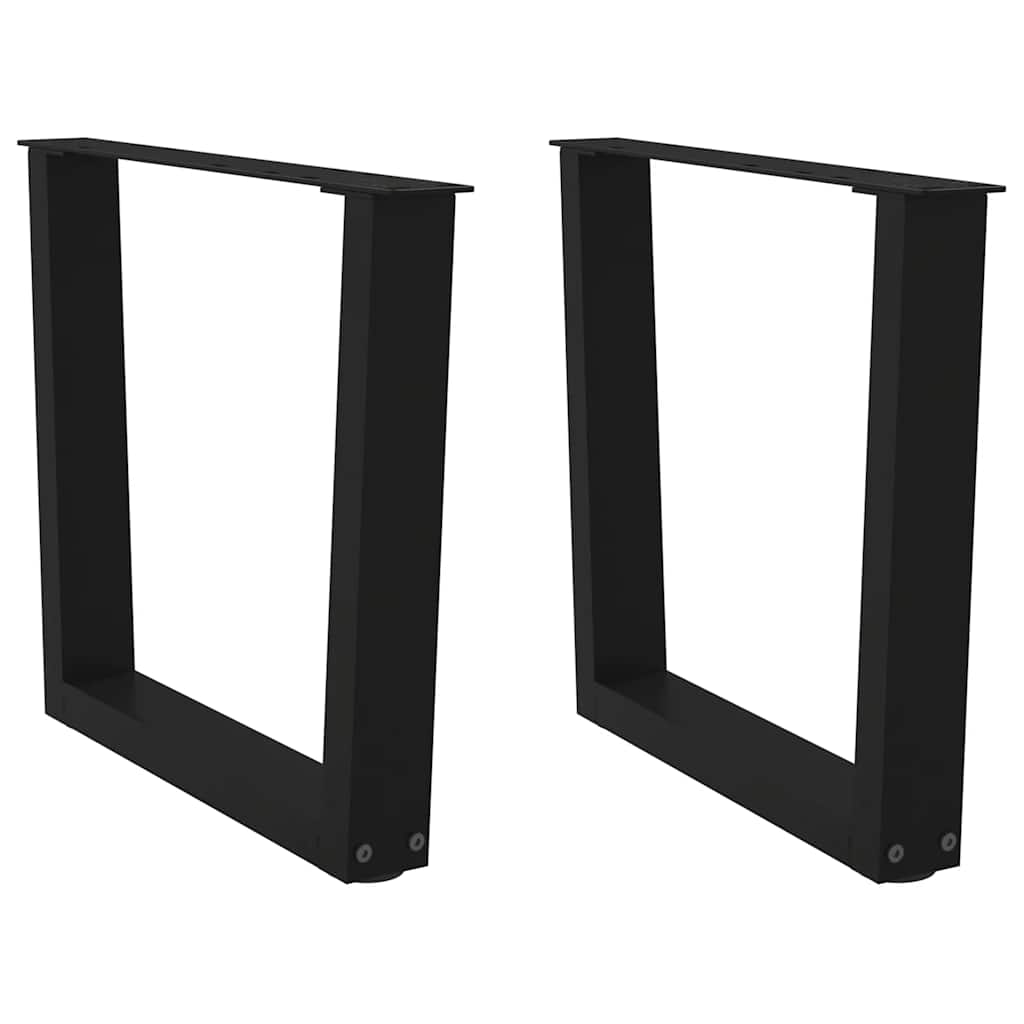 Coffee Table Legs V-Shape 2 pcs Black 60x(42-43.3) cm Steel