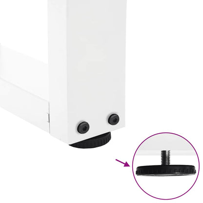 Coffee Table Legs V-Shape 2 pcs White 60x(42-43.3) cm Steel
