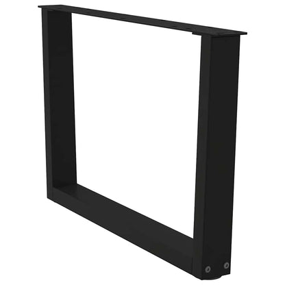 Coffee Table Legs V-Shape 2 pcs Black 70x(42-43.3) cm Steel