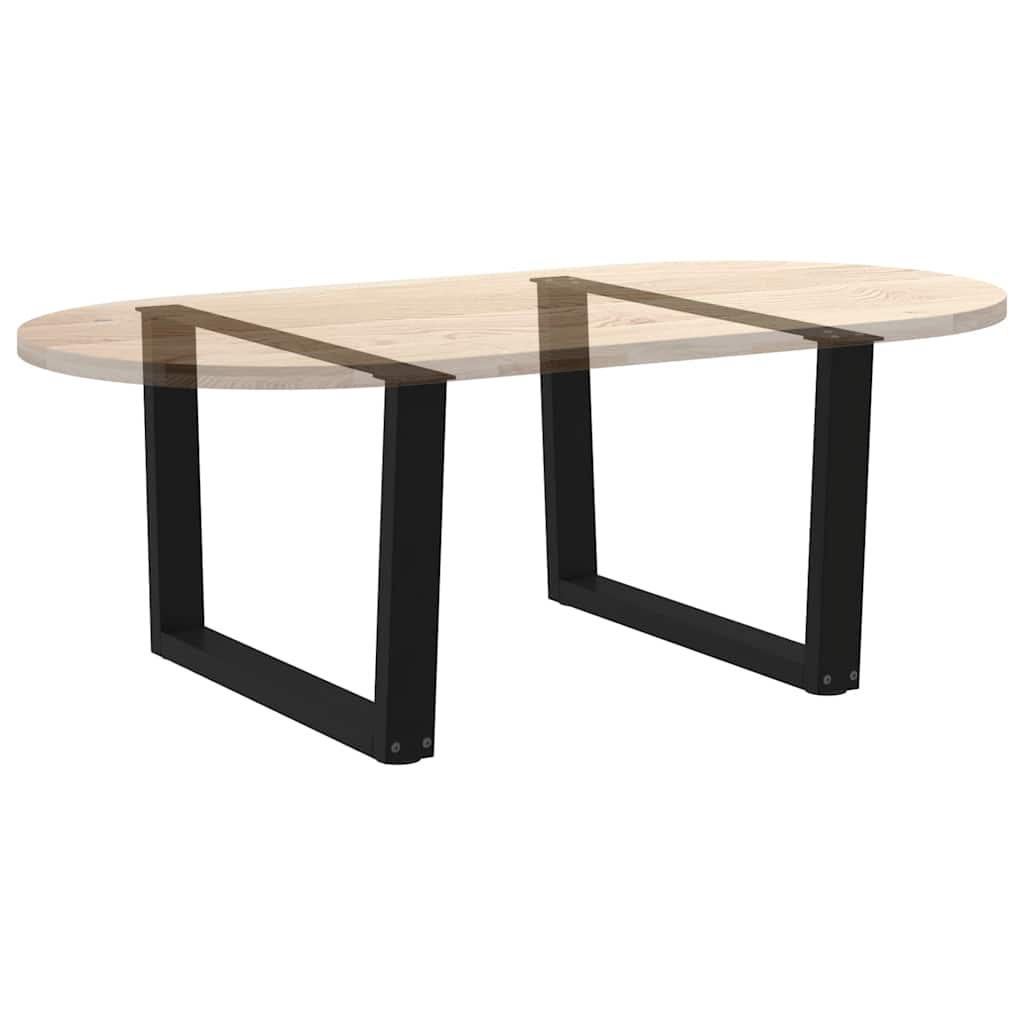 Coffee Table Legs V-Shape 2 pcs Black 70x(42-43.3) cm Steel