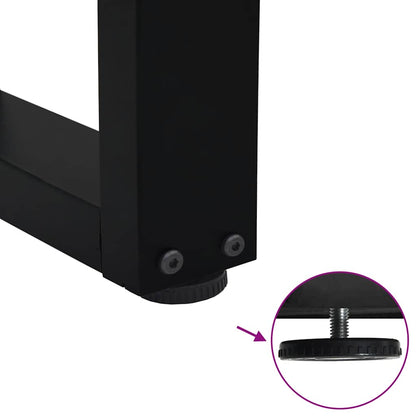 Coffee Table Legs V-Shape 2 pcs Black 70x(42-43.3) cm Steel