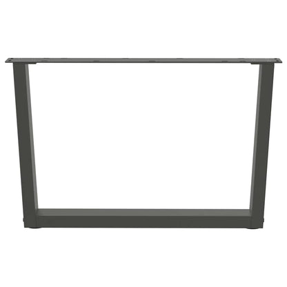 Coffee Table Legs V-Shape 2 pcs Anthracite 70x(42-43.3) cm Steel
