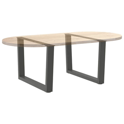 Coffee Table Legs V-Shape 2 pcs Anthracite 70x(42-43.3) cm Steel