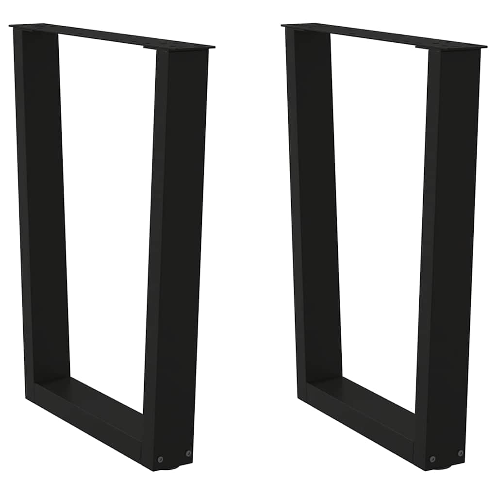 Dining Table Leg | Black | Powder-coated steel | 60 cm wide