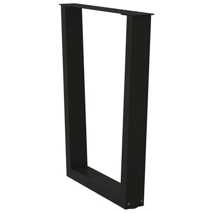 Dining Table Leg | Black | Powder-coated steel | 60 cm wide