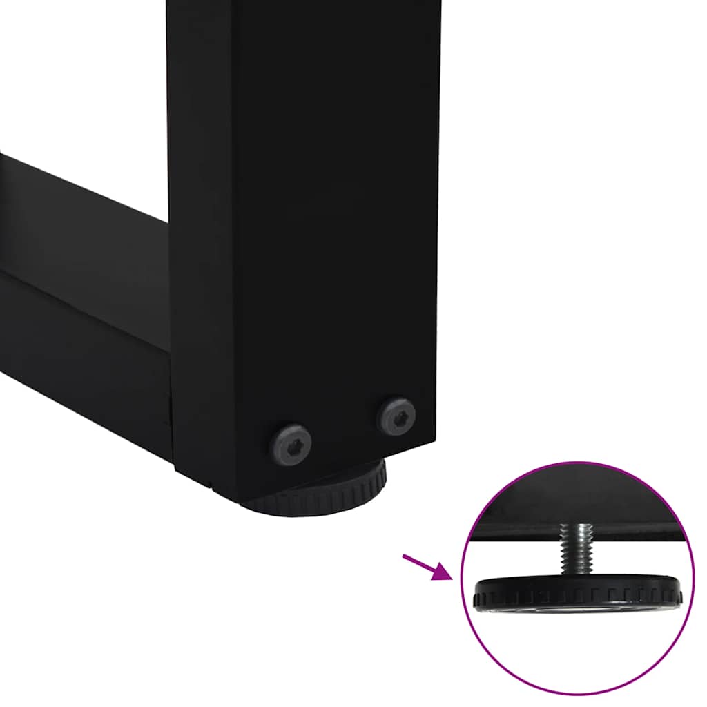 Dining Table Leg | Black | Powder-coated steel | 60 cm wide