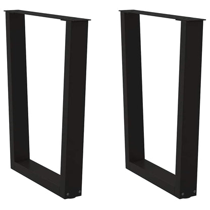 Dining Table Leg | Black | Powder-coated steel | Medium