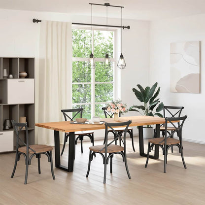 Dining Table Leg | Black | Powder-coated steel | Medium