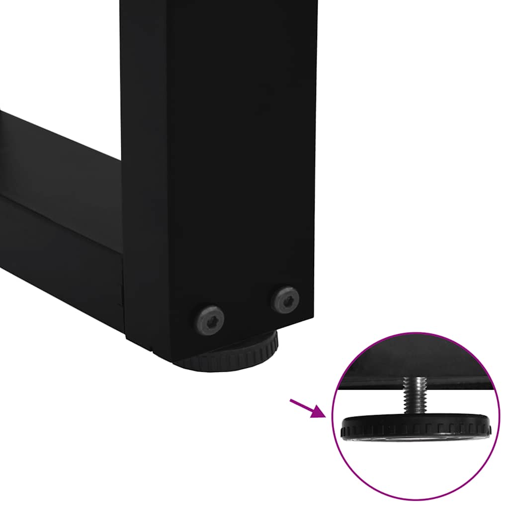 Dining Table Leg | Black | Powder-coated steel | Medium