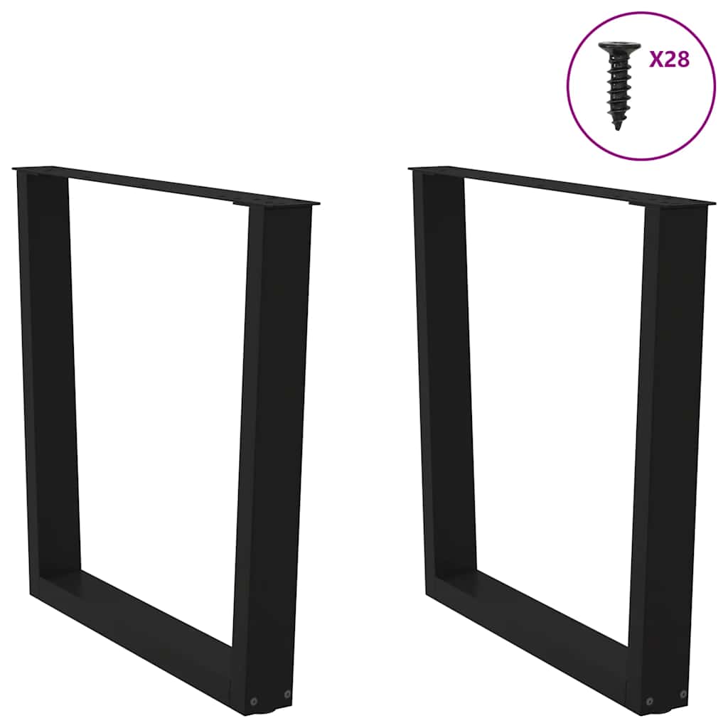 Dining Table Leg | Black | Powder-coated steel | High Table Leg